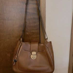 Boldrini hobo style brown leather handbag.